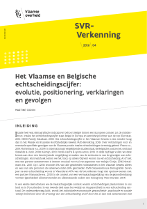 SVR- Verkenning - Studiedienst Vlaamse Regering