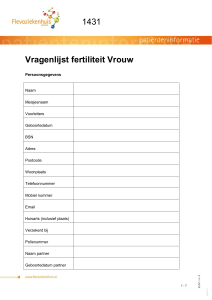 document Vragenlijst fertiliteit vrouw