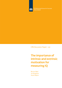 The importance of intrinsic and extrinsic motivation for