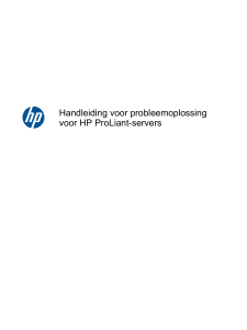 Handleiding voor probleemoplossing voor HP ProLiant