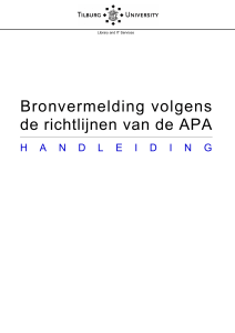 Bronvermelding volgens de richtlijnen van de APA