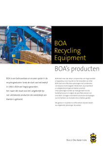 BOA Recycling Equipment BOA`s producten