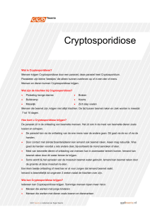 Wat is cryptosporidiose