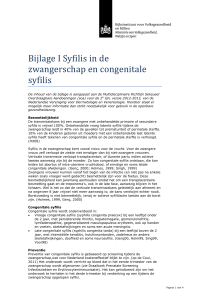 I Syfilis in de zwangerschap en congenitale syfilis