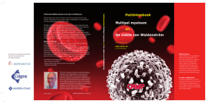 Patiëntenboek Multipel myeloom en De ziekte van Waldenström
