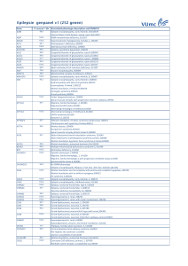 Epilepsie genpanel v1 (252 genen)