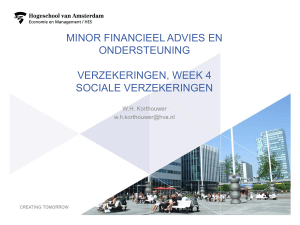 Minor Financieel advies en ondersteuning Verzekeringen, week 1