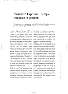 Narratieve Exposure Therapie toegepast in groepen