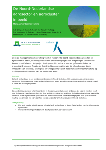 De Noord-Nederlandse agrosector en agrocluster in beeld