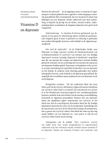 Vitamine D en depressie - Tijdschrift voor Psychiatrie