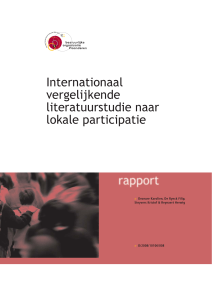 rapport Internationaal vergelijkende literatuurstudie naar lokale