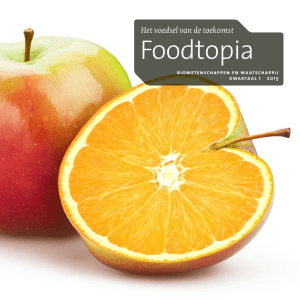 Foodtopia - Biowetenschappen en Maatschappij