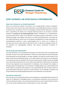 ecsp learning lab voor sociale experimenten