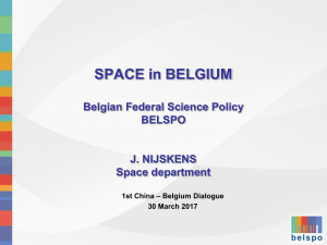 Belgian Science Policy Federaal Wetenschapsbeleid Politique