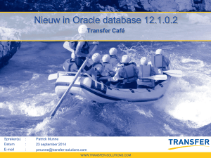 Nieuw in Oracle database 12.1.0.2