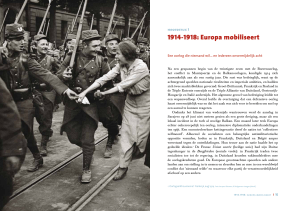 1914-1918: Europa mobiliseert