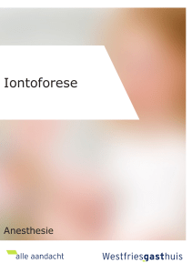 Iontoforese - Westfriesgasthuis