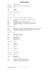 Lijst pare organen - Stichting Kankerregister