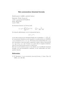Niet-commutatieve binomiaal formules Referenties