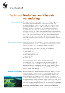 Nederland en Klimaat- verandering Factsheet
