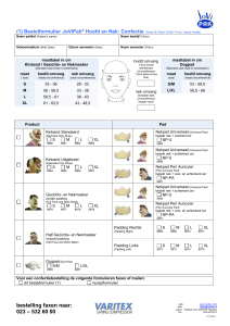 Bestelformulier JoViPak Hoofd en Nek: confectie