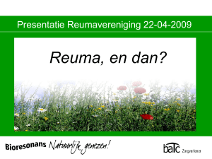 Presentatie Reumavereniging
