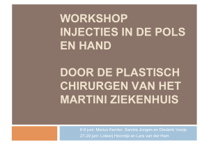 workshop injecties in de pols en hand door de