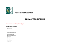 Format projectplan - Polders met Waarden
