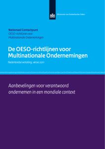 De OESO-richtlijnen voor Multinationale Ondernemingen