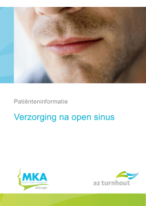 Verzorging na open sinus