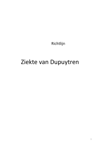 Ziekte van Dupuytren - De Nederlandse Vereniging voor Heelkunde