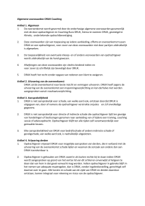 Algemene voorwaarden DRUK Coaching Artikel 1. Algemeen 1. De