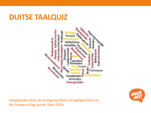 duitse taal quiz - Actiegroep Duits
