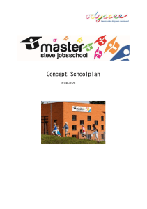 Schoolplan 2016-2020 concept - Master Steve Jobsschool Master