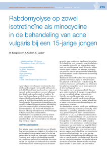 Rabdomyolyse op zowel isotretinoïne als minocycline in de