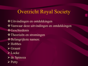 Overzicht Royal Society - Vrije Universiteit Brussel