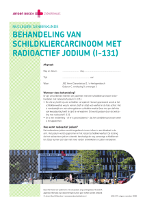 Behandeling van schildkliercarcinoom met radioactief jodium (i-131)