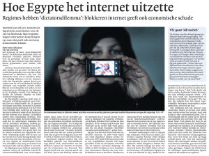 Hoe Egypte het internet uitzette