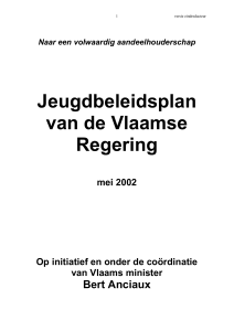 Jeugdbeleidsplan van de Vlaamse Regering - Sociaal