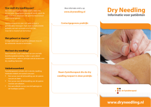 Dry Needling - Fysiotherapie Oosteinde