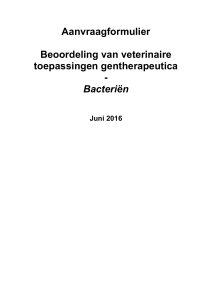 160617 Aanvraagformulier veterinair - bacteriën
