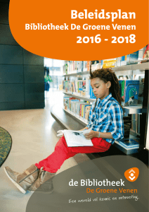 Beleidsplan 2016 - 2018 - de Bibliotheek De Groene Venen