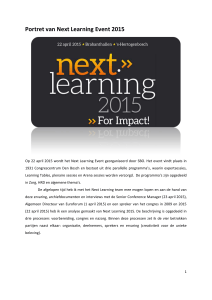 Next Learning Event 2015