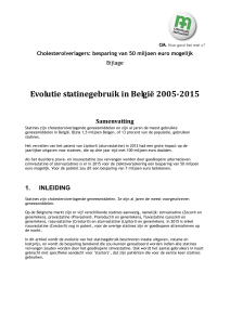 Evolutie statinegebruik in België 2005-2015
