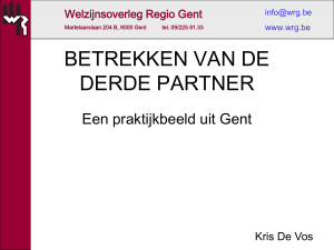 PowerPoint-presentatie - Welzijnsoverleg Regio Gent