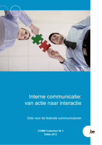 Interne communicatie: van actie naar interactie - Fedweb
