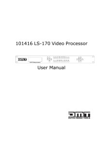 101416 LS-170 Video Processor User Manual