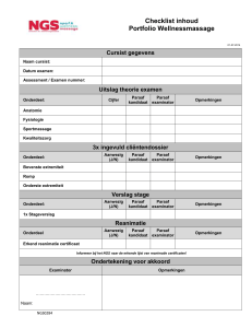 Checklist inhoud Portfolio Wellnessmassage 01-07