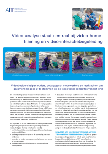 Video-analyse staat centraal bij video-home- training en video