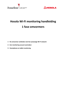Hosola Wi-Fi monitoring handleiding 1 fase